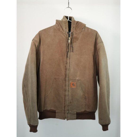 Vintage Carhartt J68CHT Flannel Quilt Lined Full Zip Active Jacket XL